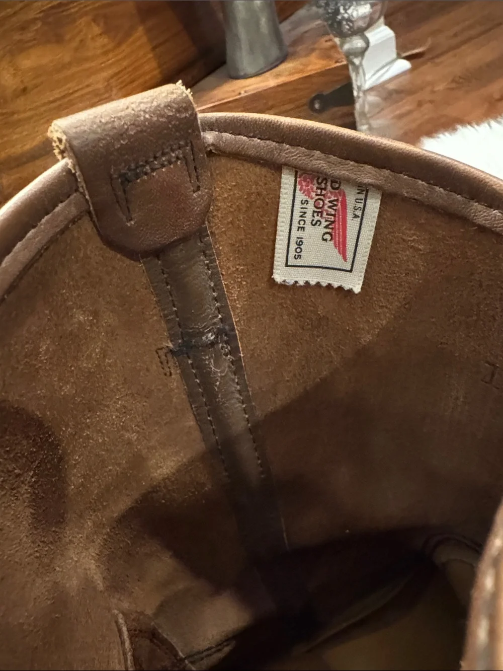 Red Wing Vintage Men's Tan Leather Pull-On  Boots 1187 Made in USA pre-owned.